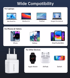Kroviklis CHOETECH GaN 2xUSB Type-C: 35W, PD