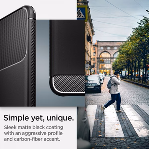 Spigen Rugged Armor dėklas telefonui Samsung Galaxy S22 - Matinis juodas