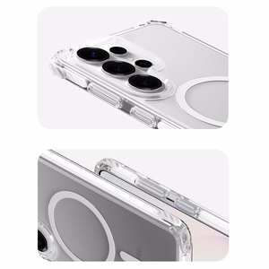 Rock Crystal Clear Magnetic Series Dėklas for Samsung Galaxy S26 Ultra skaidrus-juodas