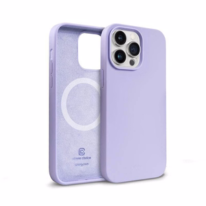 Crong Color Cover Magnetic dėklas, skirtas iPhone 14 Pro, suderinamas su MagSafe, violetinis