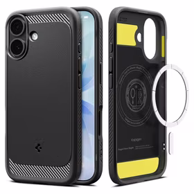 Spigen Rugged Armor Mag Magnetinis dėklas telefonui iPhone 17 - matinė juoda