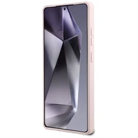 Karl Lagerfeld silikoninis dvigubų galvų ir apskritimo magnetinis Samsung Galaxy S25 Ultra dėklas rožinis
