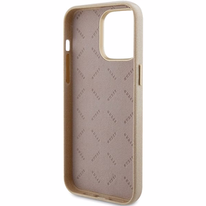 Guess Glitter Glossy Script Dėklas telefonui iPhone 15 Pro Max - auksinis