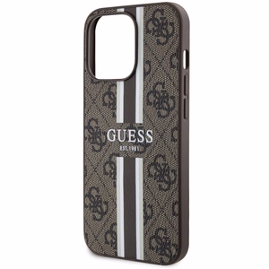 Guess GUHMP13XP4RPSW iPhone 13 Pro Max 6.7" rudas/rudas kietas dėklas 4G Printed Stripes MagSafe