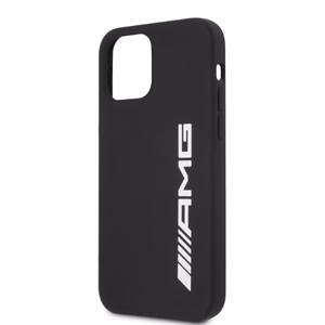 AMG silikoninis didelis logotipas dėklas iPhone 12 Pro Max - juodas
