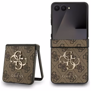 Guess Big 4G Logo Classic Logo dėklas telefonui Samsung Galaxy Z Flip 7 - rudas
