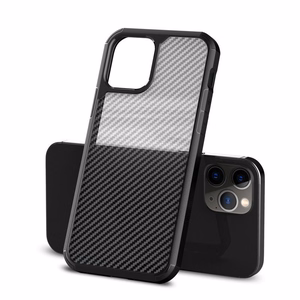 Crong Hybrid Carbon dėklas, skirtas iPhone 12 Pro Max, juodas
