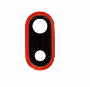 iPhone 8 Plus kameros stikliukas su rėmeliu raudonas ORG