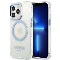 Guess GUHMP13LHTRMB iPhone 13 Pro / 13 6,1" mėlynas/mėlynas hard dėklas Metal Outline Magsafe