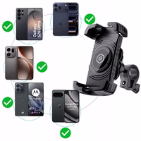 Blavec Uchwyt Rowerowy BV-04 Velo prie vairo su aktyvia amortizacija (BV04-SAHB), juoda