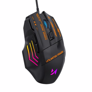 Wozinsky WMGK-1179W laidinė optinė žaidimų pelė, 7200 DPI, su apšvietimu, juoda
