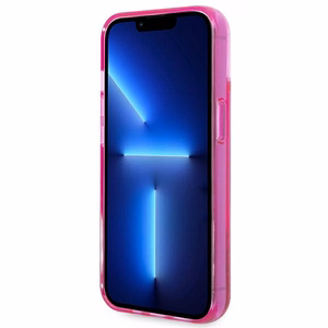 Karl Lagerfeld Liquid Glitter Elong dėklas telefonui iPhone 14 Plus - rožinis