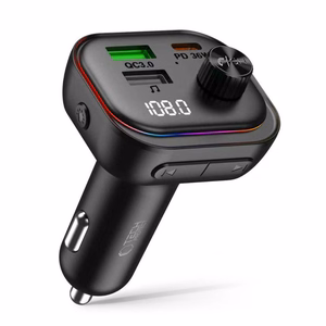 Tech-Protect CC07 3-Port PD 54W Car Charger + Bluetooth FM Transmitter - Black