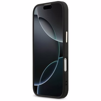 Guess 4G Big 4G Classic Logo dėklas telefonui iPhone 17 - juodas ir auksinis