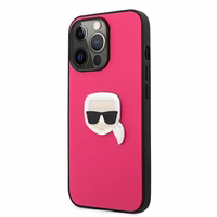 Karl Lagerfeld Odinis Ikonik Karl's Head Metalinis dėklas iPhone 13 Pro / 13 6,1\" - rožinis