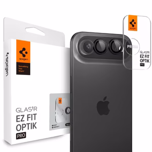 Spigen Optik Pro Glas.tR „EZ FIT“ fotoaparato dangtelis, 2 dalių rinkinys iPhone Air telefonui – juodas