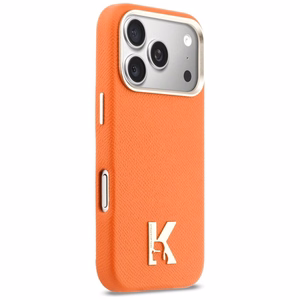 "Karl Lagerfeld Karl Head" logotipas "MagSafe" dėklas "iPhone 17 Pro" - oranžinis