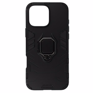 Ring Armor dėklas telefonui iPhone 16 Pro Max juodas