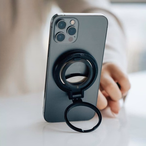 STM MagLoop 3-in-1 MagSafe priedas, skirtas iPhone: piršto kilpa, atrama ir butelių atidarytuvas, pilkas