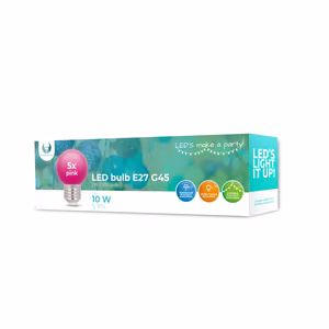 Forever Light LED lemputė E27 G45 2W 230V rožinė 5 vnt.