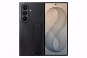 XF976SBE karboninis dėklas su stovu Samsung Galaxy Fold 8 Ultra, juodas