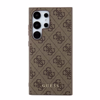 Guess 4G Metal Gold Logo dėklas telefonui Samsung Galaxy S24 Ultra - rudas