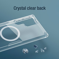 Nillkin Nature Pro šarvuotas dėklas su magnetiniu žiedu Samsung Galaxy S24 Ultra telefonui - baltas