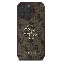 Guess 4G Big Logo dėklas telefonui iPhone 16 Pro - rudos spalvos