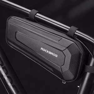 Rockbros B66 neperšlampamas dviračio rėmo krepšys - juodas