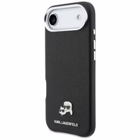 Karl Lagerfeld Karl & Choupette Head Pins Saffiano MagSafe Dėklas for iPhone Air - juodas