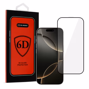 Tel Protect Full Glue 6D grūdintas stiklas Iphone 16 Pro/17 juodas