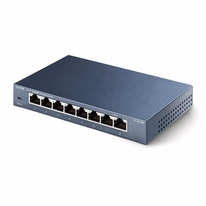 TP-Link TL-SG108 tinklo komutatorius Ne-valdomas L2 Gigabit Ethernet (10/100/1000) Juoda