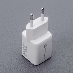 FORCELL F-ENERGY Mini GaN III VT-35C kelioninis įkroviklis su 1 x Type C + 1x USB A lizdais, PD QC4.0 35W baltas