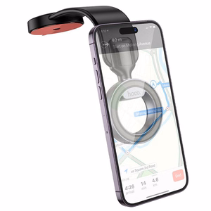 HOCO magnetinis automobilio laikiklis centrinei konsolei suderinamas su MagSafe H71 juodas metalinis pilkas