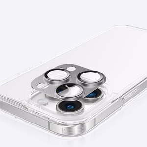 AmazingThing aviacijos klasės lydinio grūdintas stiklas objektyvui iPhone 16 Pro / 16 Pro Max - pilkas