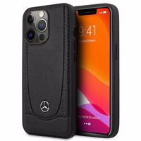 Mercedes MEHCP15XARMBK iPhone 15 Pro Max 6.7" juodas kietas odinis dėklas telefonui Urban
