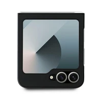 Mercedes Leather Wood Imitation MagSafe dėklas telefonui Samsung Galaxy Z Flip 6 - juodas