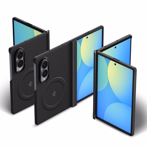Spigen AirSkin Aramid MagFit MagSafe dėklas, skirtas Samsung Galaxy Z Fold 8, juodas