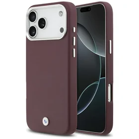 BMW Sign visiškai dengiantis metalinis magnetinis dėklas telefonui iPhone 17 Pro Max - raudonas