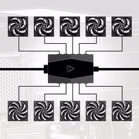 ARCTIC korpuso ventiliatorių valdiklis, 10 portų