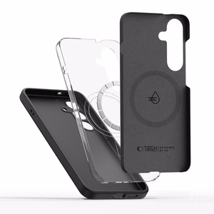 Tech-Protect Liquid Silicone Magnetinis dėklas Samsung Galaxy S25 Edge - juodas