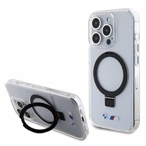 BMW žiedo stovas M kolekcija Magnetinis dėklas telefonui iPhone 15 Pro - skaidrus