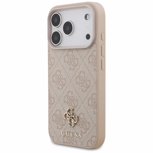 Guess 4G Small Classic Logo MagSafe dėklas iPhone 18 Pro / 17 Pro – rožinis