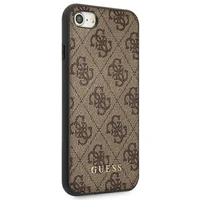 Guess 4G Metal Gold Logo dėklas telefonui iPhone SE 2022 / 2020 / 7 / 8 - Rudas