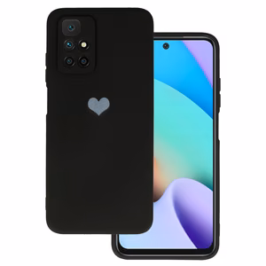 Vennus Silikoninis širdies dėklas Xiaomi Redmi 10 dizainas 1 juodas