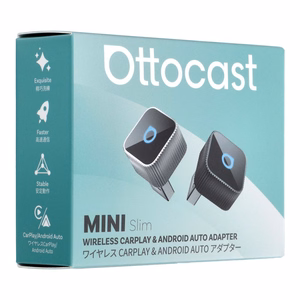 Garso adapteris automobiliui OTTOCAST Mini Cube T2 (CarPlay Android auto) sidabrinis