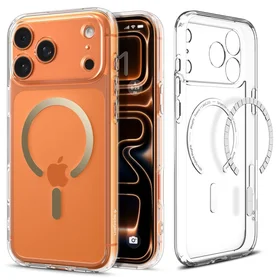 Spigen Ultra Hybrid Magnetinis dėklas telefonui iPhone 17 Pro - Skaidrus auksinis