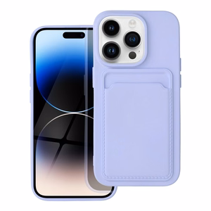 Kortelių dėklas telefonui IPHONE 14 Pro violetinis