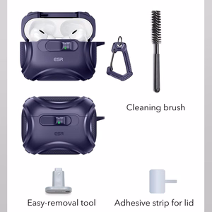 ESR Cyber FlickLock MagSafe deklas AirPods Pro 3 - Violetinis