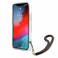 Guess GUHCP12SKSMAGR iPhone 12 mini 5.4 pilkas kietas dėklas Marble kolekcija